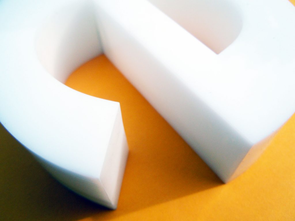 Plastik Buchstaben Flach Schnitt perspex Acryl Alphabet Obere Gehäuse 150mm Hoch 